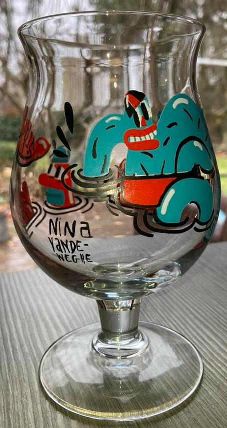 Duvelglas Nina Vandeweghe, Verzamelen, Ophalen of Verzenden, Zo goed als nieuw, Duvel