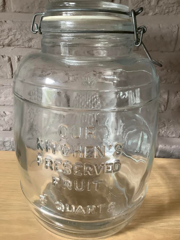 Glazen pot inhoud 5 liter. Fidenza idee in vetro., Enlèvement ou Envoi, Utilisé, Verre, Autres types