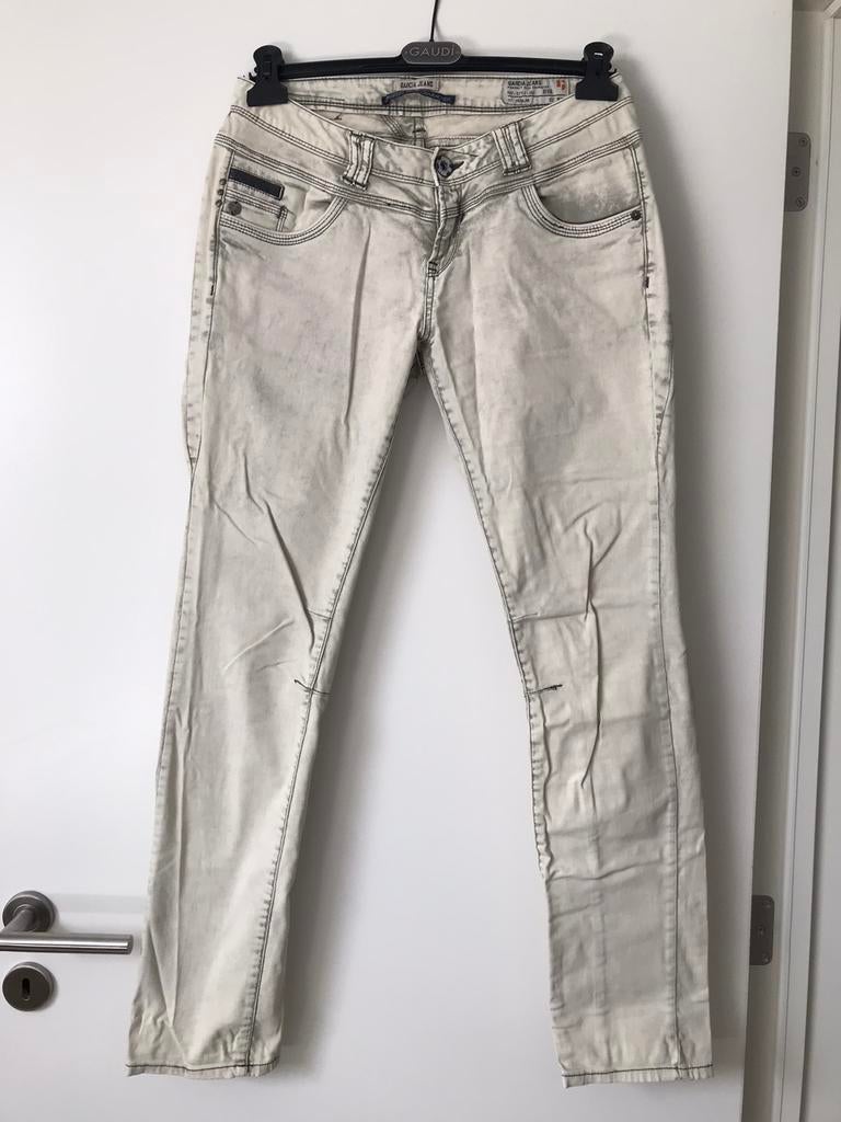Garcia vervaagde lichtgrijze broek maat 28, Maat 38/40 (M), Gedragen, Garcia, Grijs