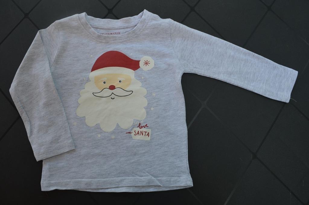 T-shirt lange mouw lot's of love santa grijs maat 86, Garçon ou Fille, Enlèvement ou Envoi, Comme neuf, Primark