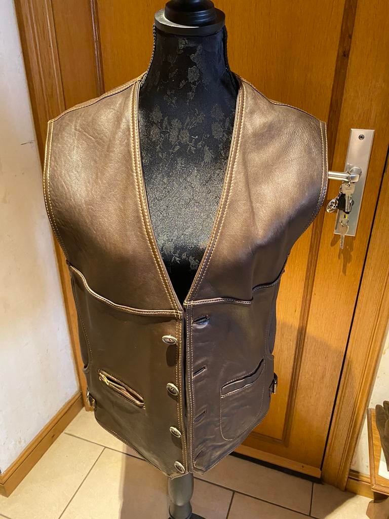 Gilet sans manche cuir, Comme neuf