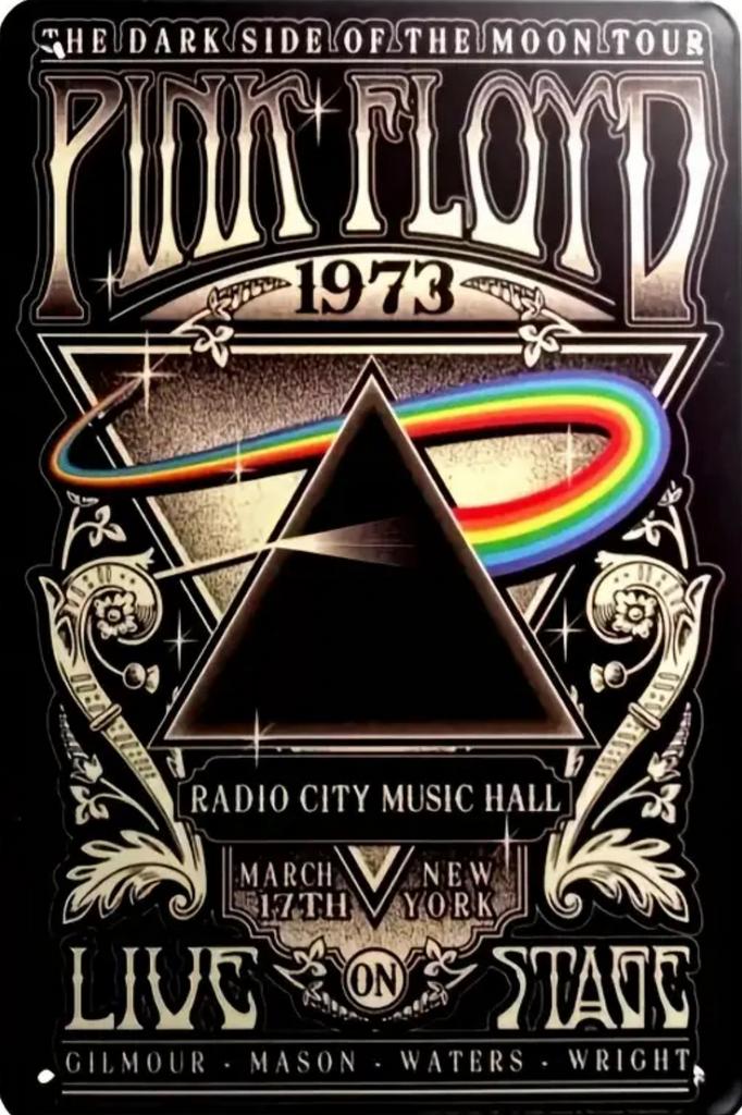 Reclamebord Pink Floyd 1973 The dark side of the moon tour, Verzamelen, Ophalen of Verzenden, Nieuw, Reclamebord