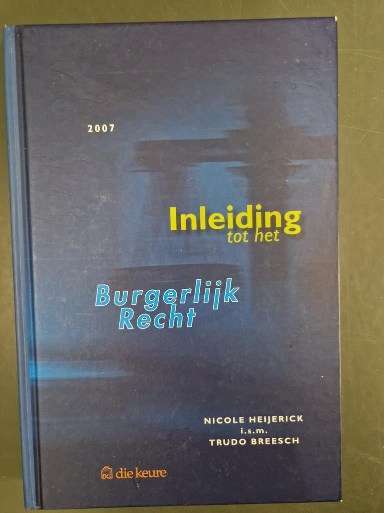 Inleiding tot het Burgerlijk Recht - Nicole Heijerick, Enlèvement ou Envoi, Comme neuf