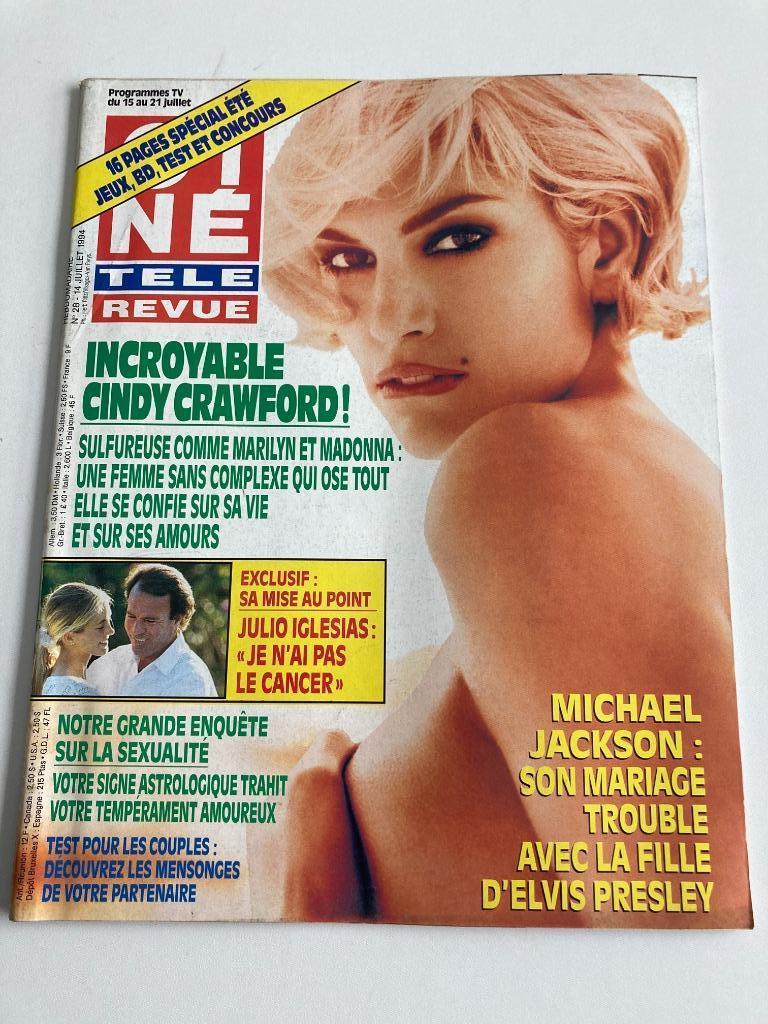 Ciné Revue nr 28 1994 : Jackson en Presley, Iglesias, Crawfo, Boeken, Ophalen of Verzenden, Gelezen, Muziek, Film of Tv