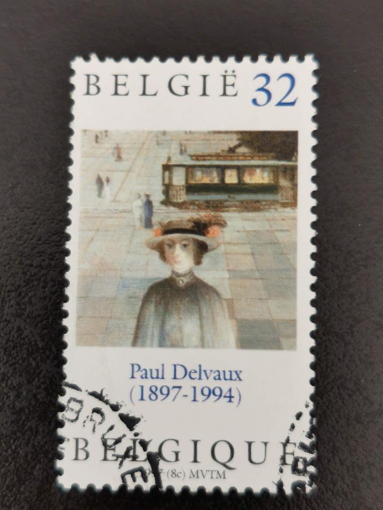 Belgie 1997 - kunst - Paul Delvaux, Postzegels en Munten, Ophalen of Verzenden, Gestempeld, Kunst