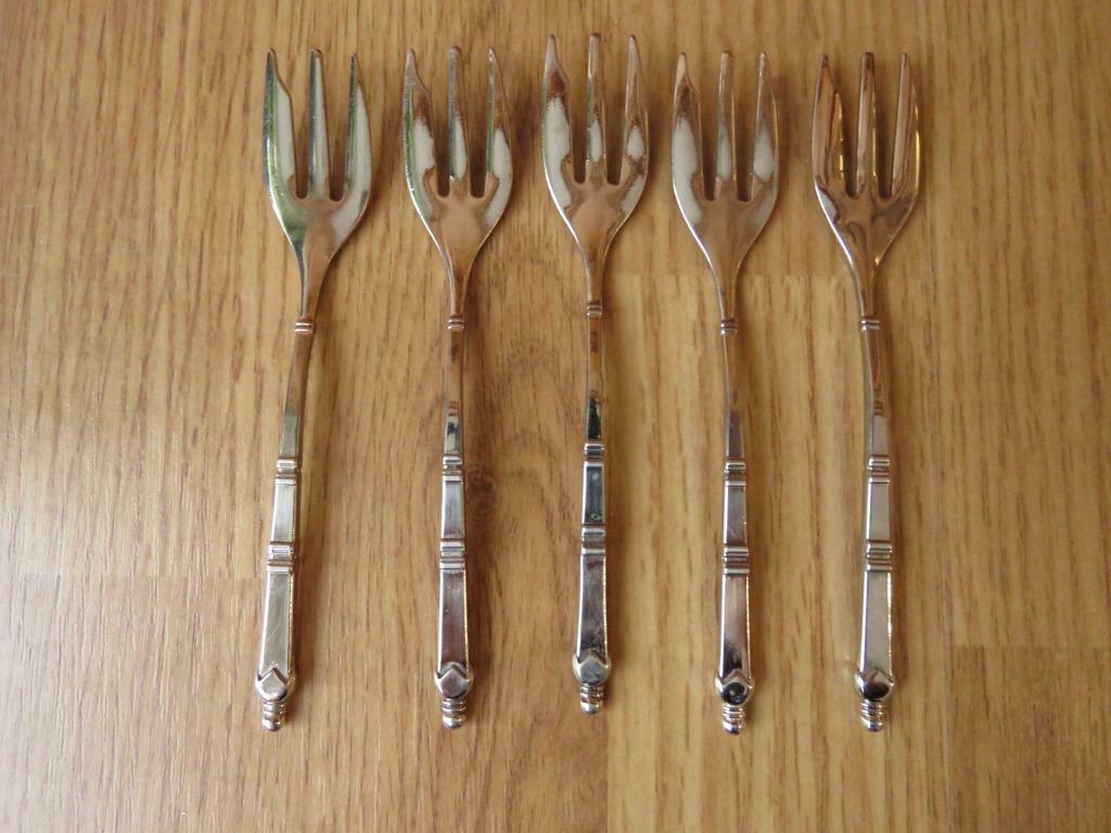 Antique 5 superbes petites fourchettes en argent, Enlèvement ou Envoi, Argent