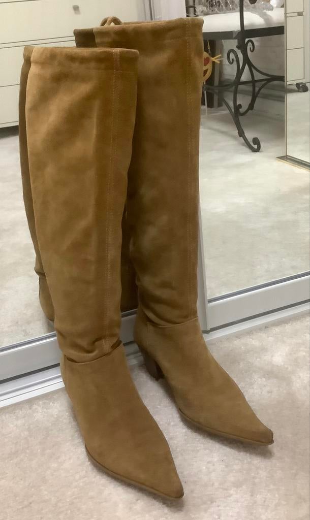Knieboots in suède Lavorazione Artigiana, Kleding | Dames, Schoenen, Ophalen of Verzenden, Gedragen, Overige kleuren, Hoge laarzen