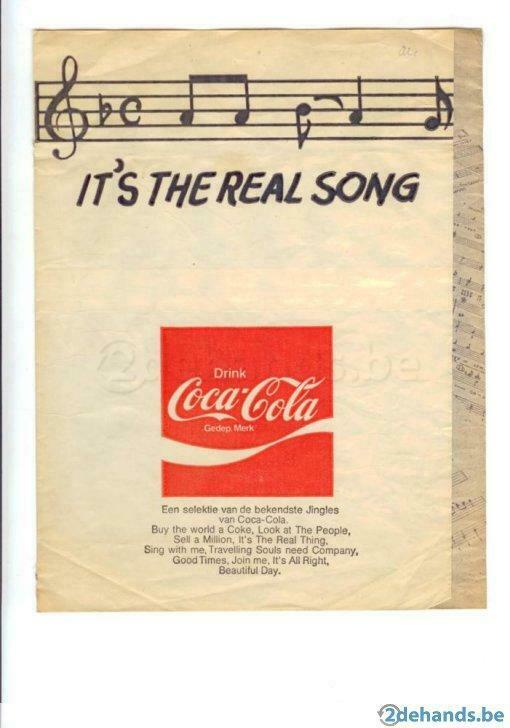 IT'S THE REAL SONG - Coca-Cola flexi met jingles uit 1972, Utilisé