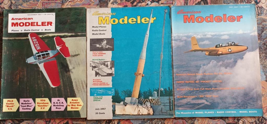 3 revues American Modeler Magazine 1957 anglais english, Enlèvement ou Envoi