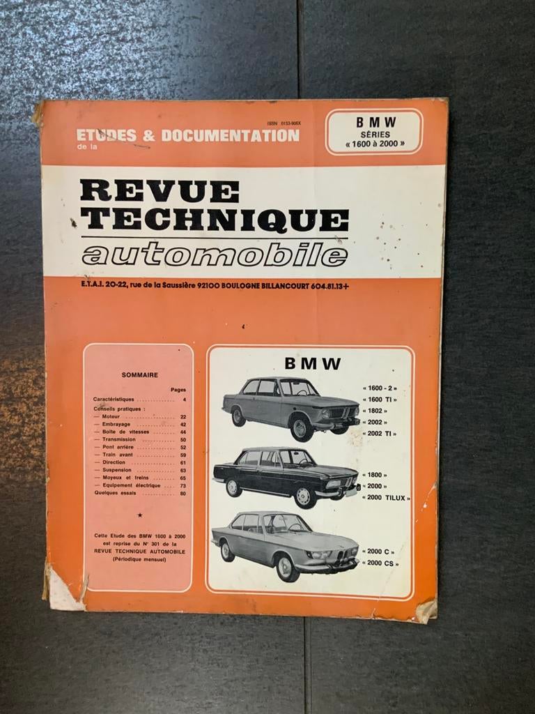 Revue Technique Automobile BMW series 1600 à 2000, Livres, Autos | Livres, Enlèvement ou Envoi, BMW