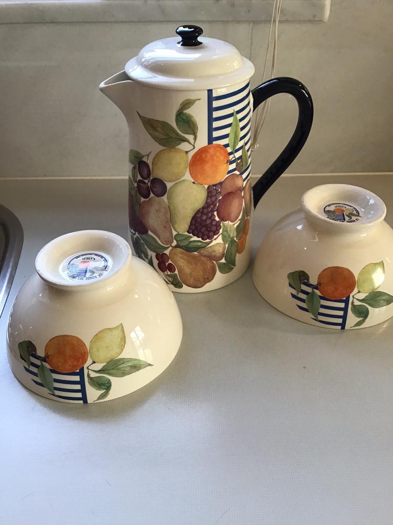 Ensemble 2 bols - théière cafetière chocolat chaud, Ophalen, Overige materialen, Overige typen, Zo goed als nieuw