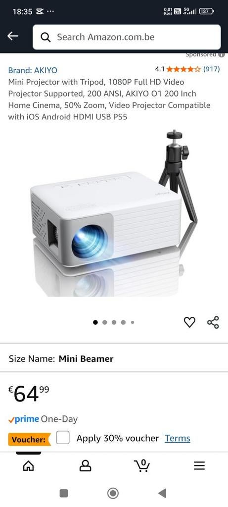 Mini projecteur led Akiyo 01, Enlèvement ou Envoi, Neuf