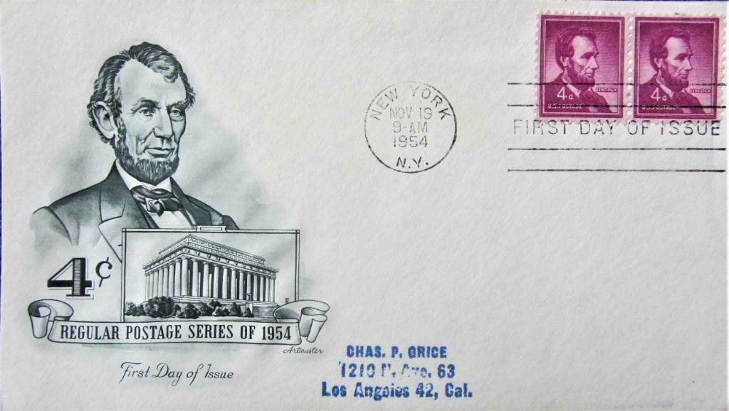 FDC- U.S.A.- PRESIDENTEN- LINCOLN, Enlèvement ou Envoi, Affranchi, Autres thèmes