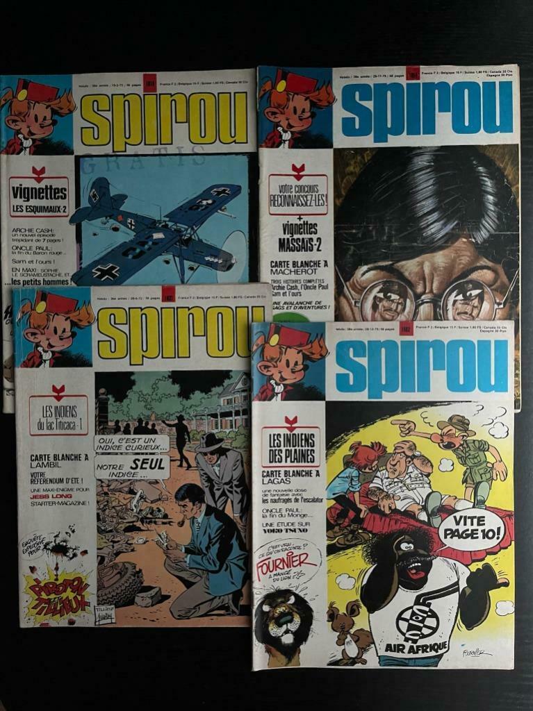7 Tijdschriften Spirou jrg 36-37, Verzamelen, Ophalen of Verzenden, 1960 tot 1980, Tijdschrift