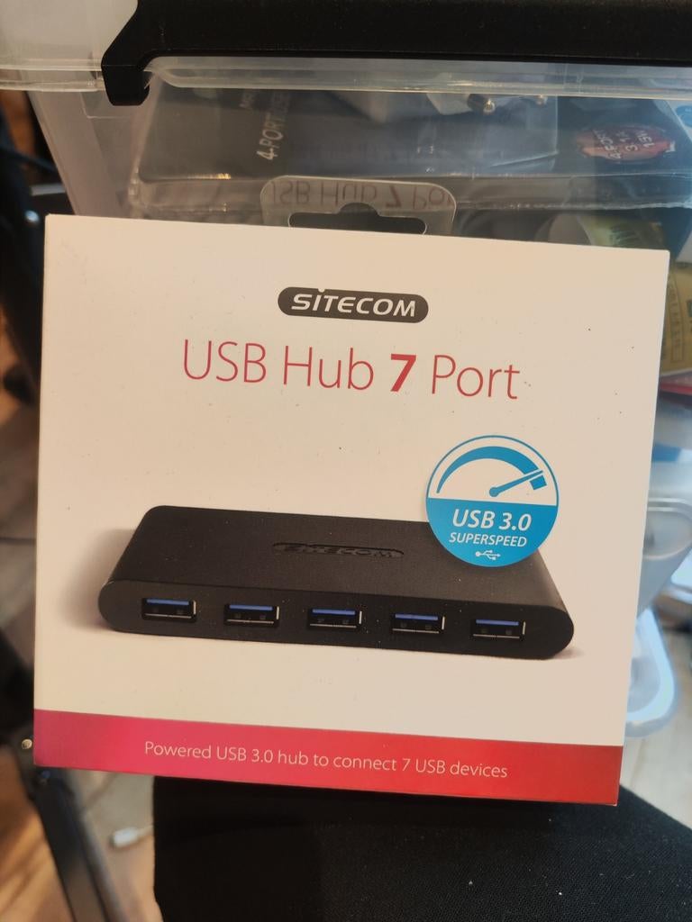 Sitecom USB 3.0 Hub 7 Port, Informatique & Logiciels, Commutateurs réseau, Enlèvement, Neuf