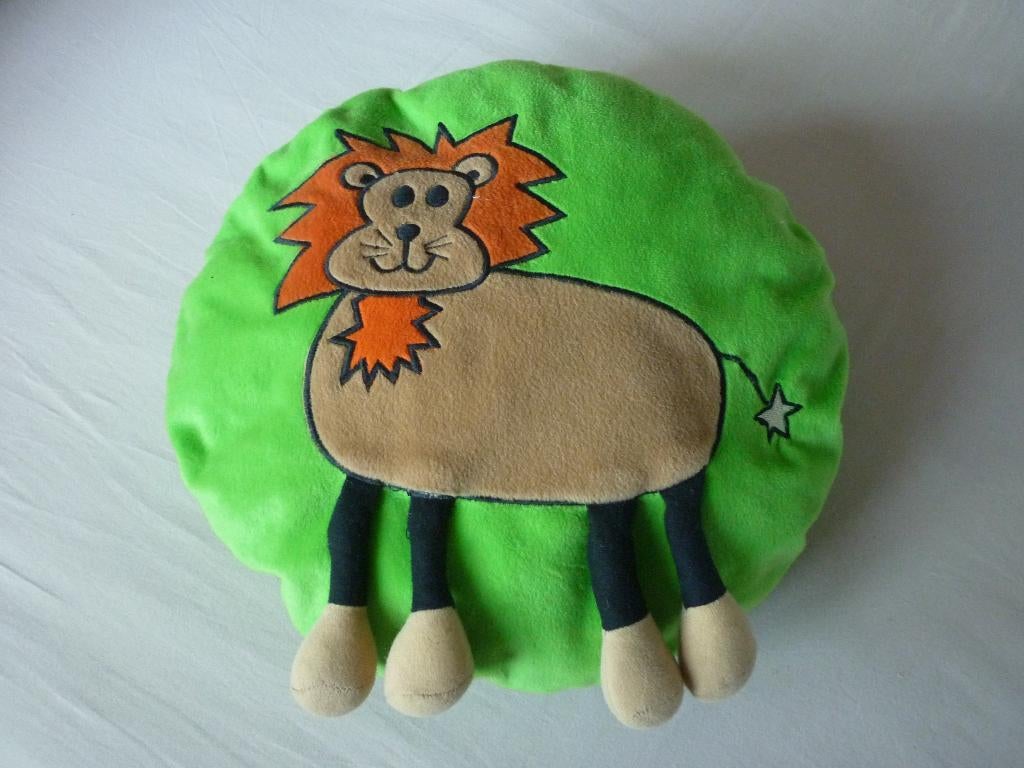 Zacht Fleece Kinderkussen 'Leeuw', Ophalen of Verzenden, Zo goed als nieuw, Kleed of Kussen