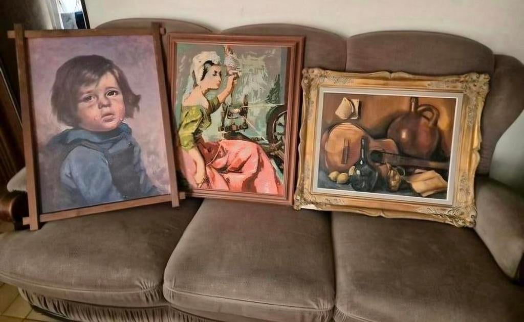 Antieke schilderijen 20 eu per stuk of 50 eu samen, Antiek en Kunst, Kunst | Schilderijen | Klassiek, Ophalen
