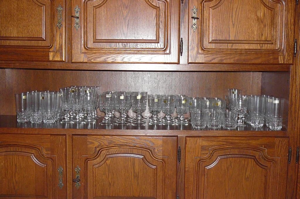 60 delig glasservies  Luminarc + 6 whisky +14 reserve glazen, Collections, Verres & Petits Verres, Comme neuf, Enlèvement