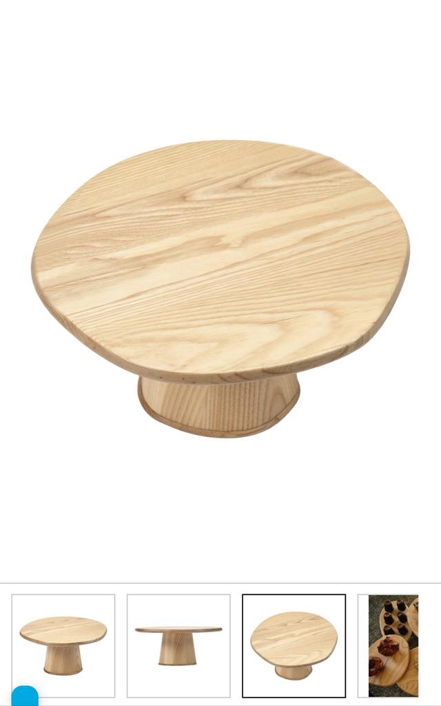 plateau voor taart, fruit, kaas SERAX 35,5x35x11,5cm NIEUW, Ophalen, Nieuw, Rond, Hout