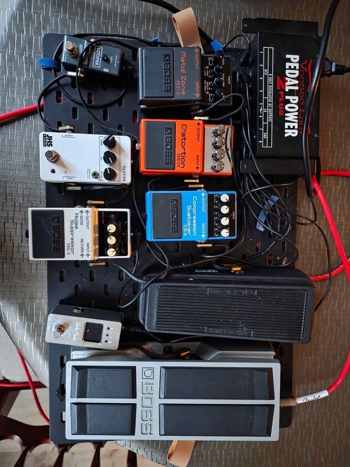 Guitar Pedal board, Muziek en Instrumenten, Effecten, Delay of Echo, Distortion, Overdrive of Fuzz, Reverb, Volume, Wah Wah, Compressor