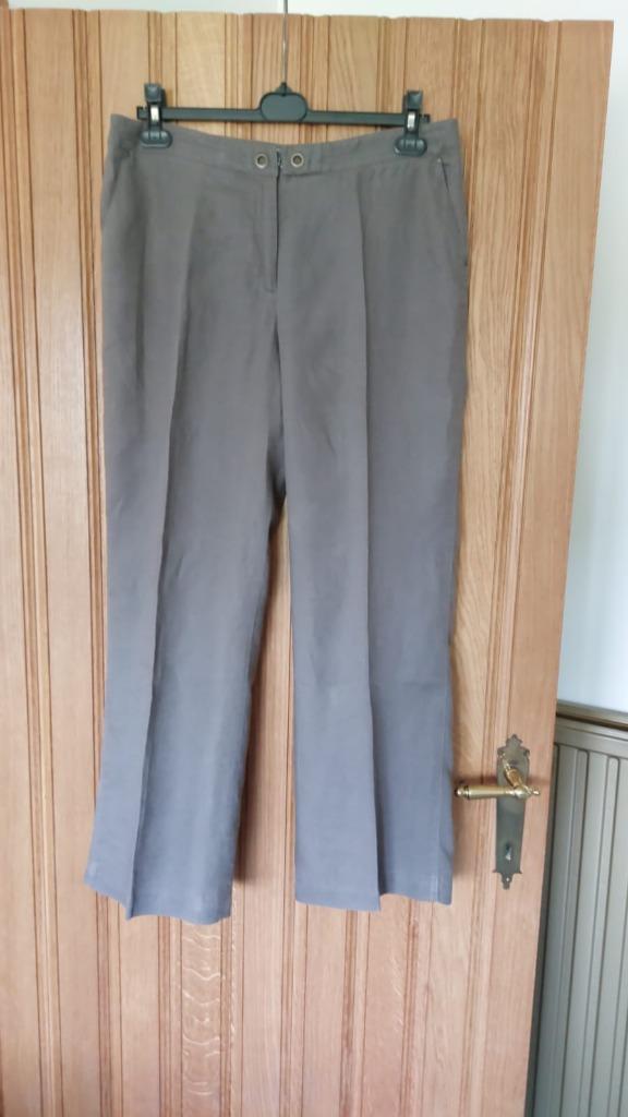 Donkerbeige broek Gérard Darel maat 42, Ophalen of Verzenden, Maat 42/44 (L)