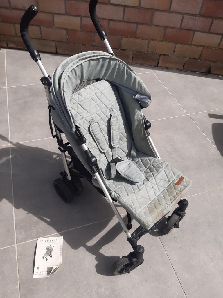 The Little Dutch buggy -  Alu 4 standen - Mintgroen, Enfants & Bébés, Buggys, Utilisé, Enlèvement
