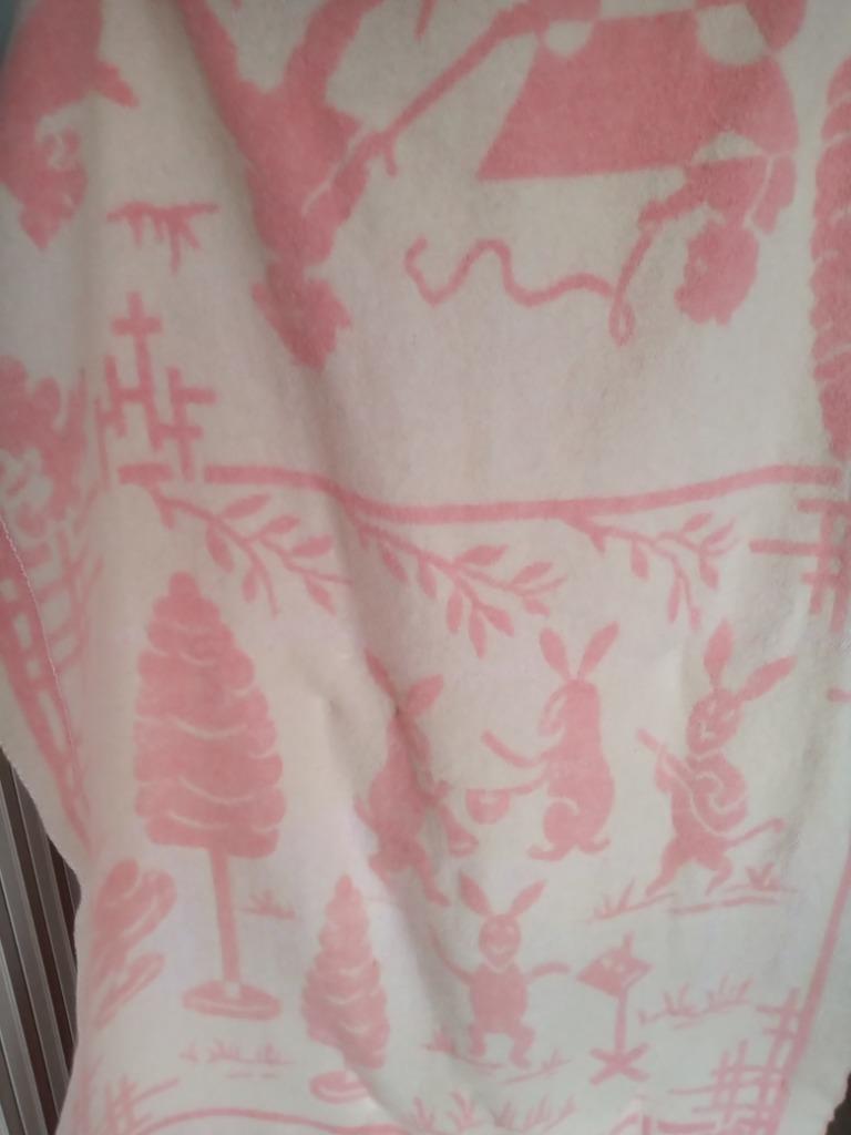 couverture vintage lit enfant, Enlèvement, Blanc