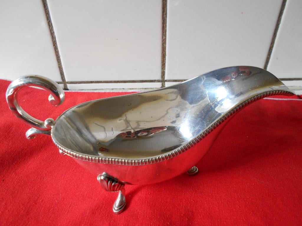 Ancienne saucière en métal argenté, Antiquités & Art, Enlèvement, Argent