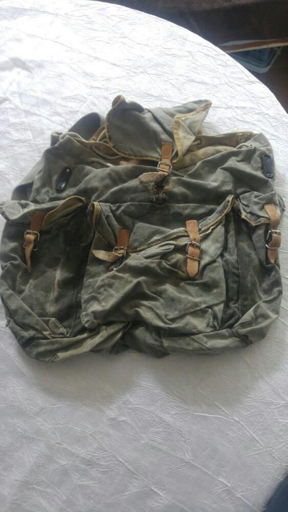 Vintage sac a dos Militaire pouch ddr, Ophalen of Verzenden, Gebruikt