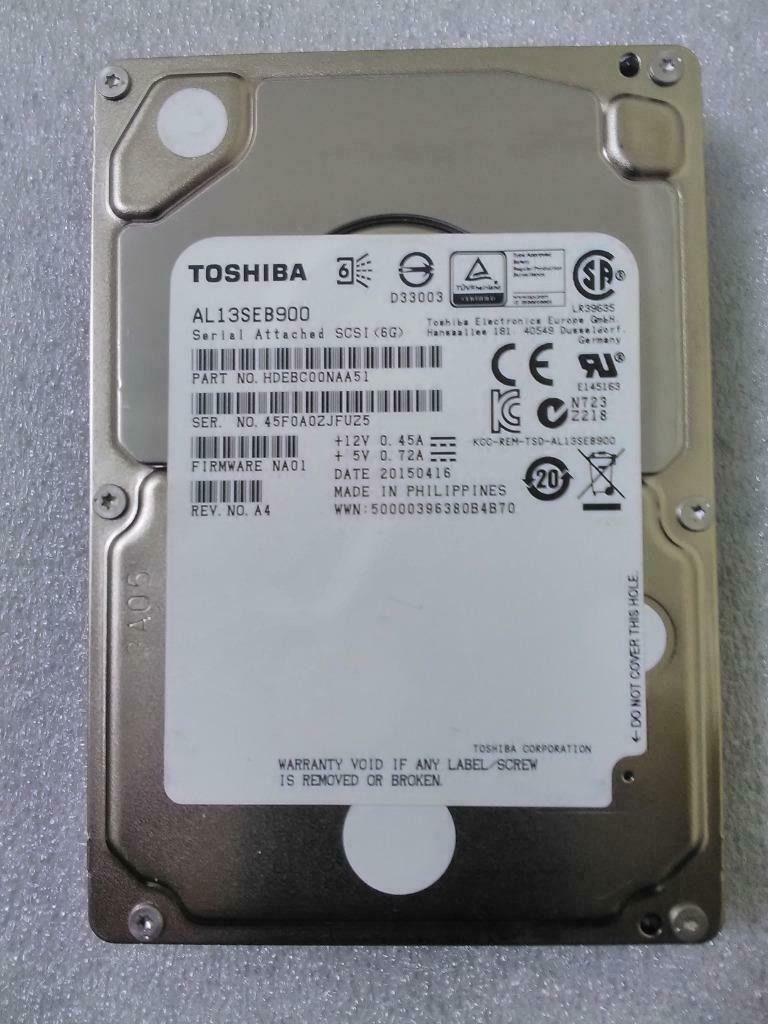 Toshiba AL13SEB 900Gb 2,5'' 10.5K SAS, Intern, SAS, Server, HDD