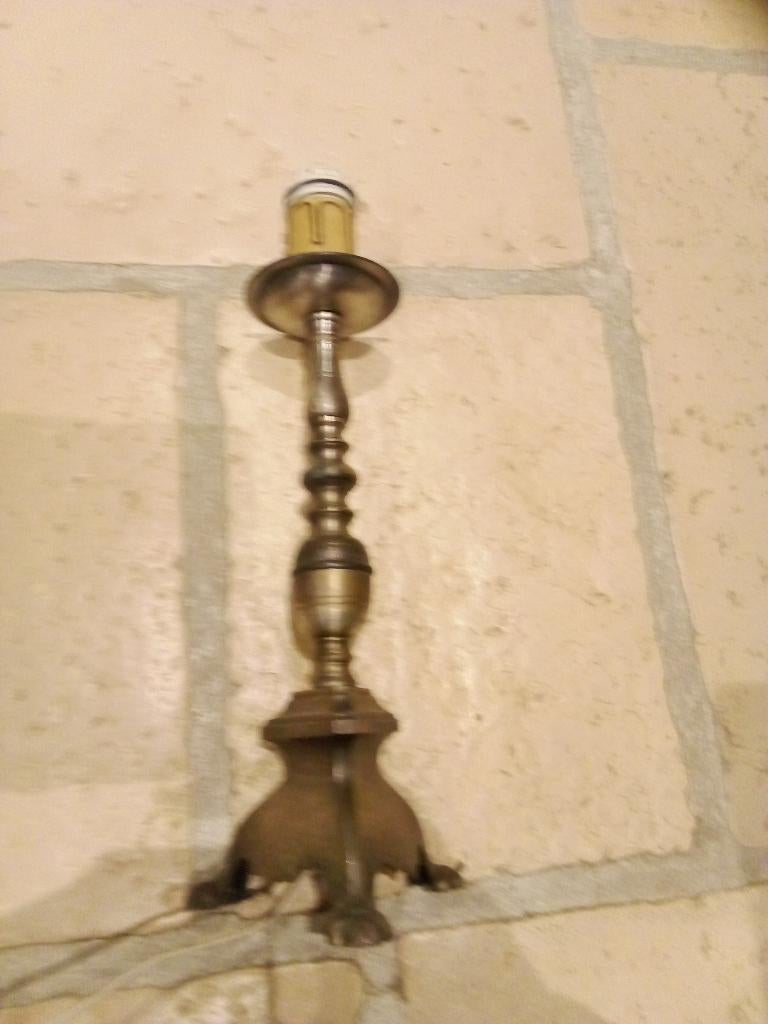 Pied de lampe de chevet imitation etain, Enlèvement ou Envoi