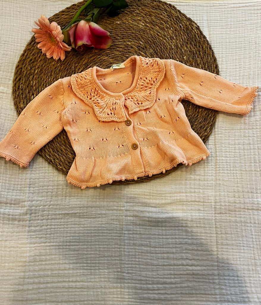 Gilet roze, Maat 50 (tweeling), Kinderen en Baby's, Ophalen of Verzenden, Zo goed als nieuw, Meisje, Truitje of Vestje