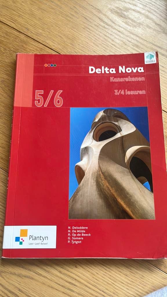 Delta Nova 5/6 Kansrekenen (3/4u) (incl. Scoodle), Boeken, Ophalen of Verzenden, Wiskunde A, Pedro Tytgat Nico Deloddere