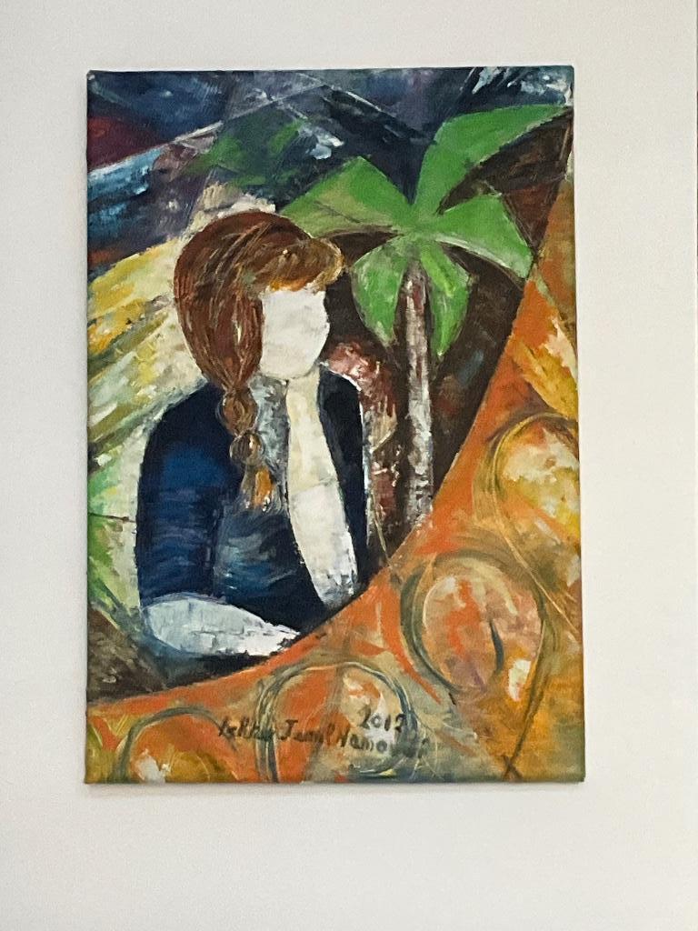 Art Iraqi, Antiek en Kunst, Kunst | Niet-Westerse kunst, Ophalen of Verzenden, Schilderij, Gesigneerd