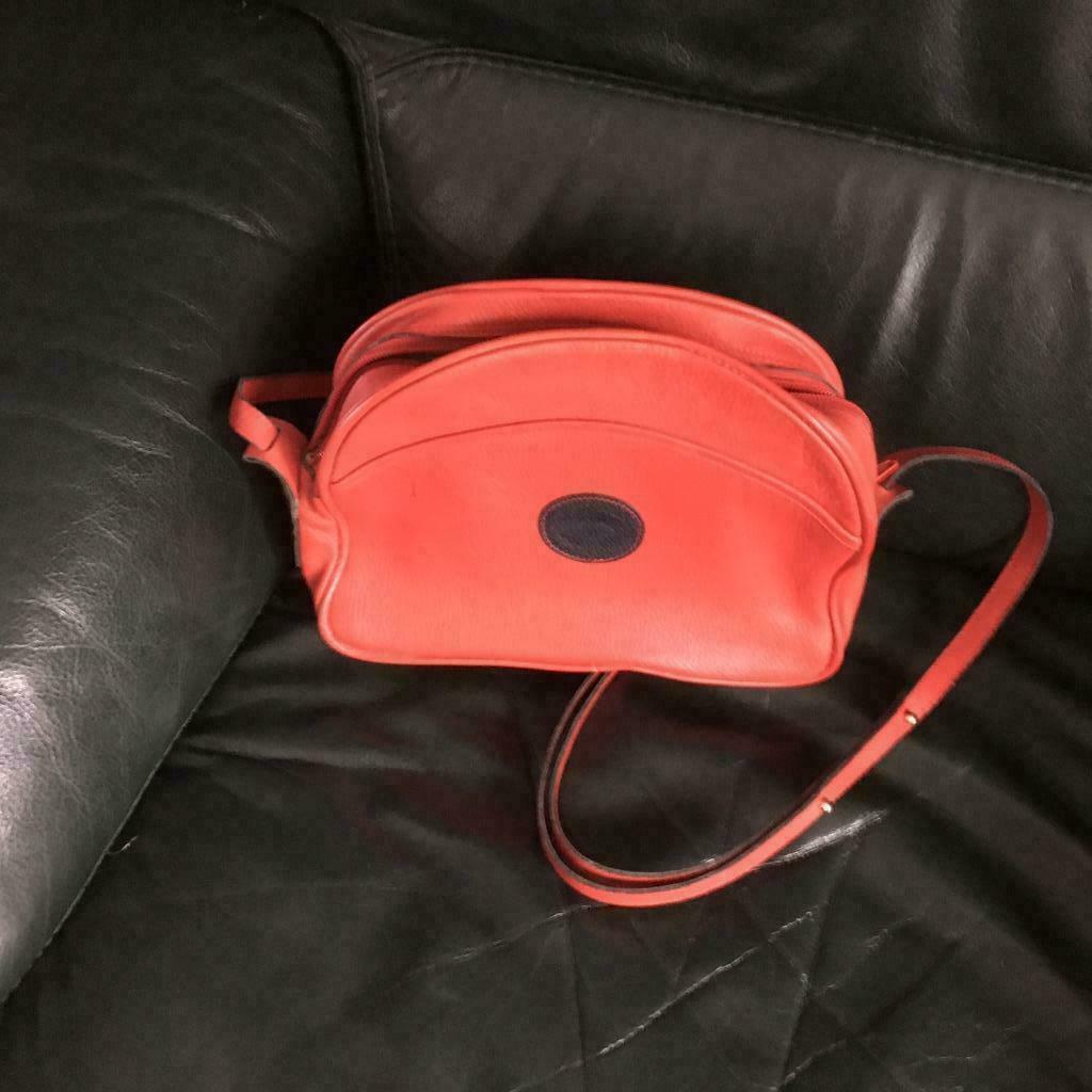 rode leren tas, Zo goed als nieuw, Rood, Schoudertasje