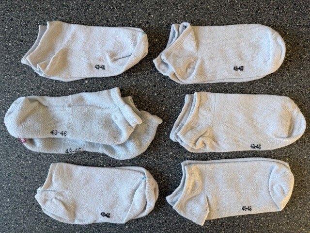 6 Paar witte kousen - maat 43/46 (prijs/paar) (nr4935), Vêtements | Hommes, Chaussettes & Bas, Enlèvement ou Envoi, Comme neuf