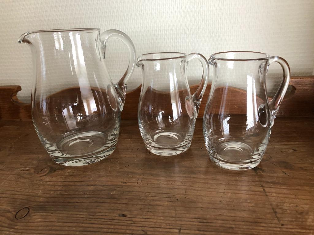 glazen karaffen 3 stuks, Antiek en Kunst, Ophalen
