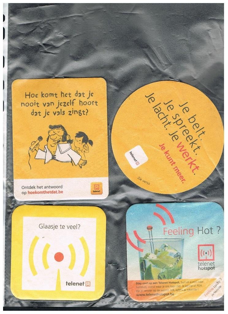 SOUS-VERRES À BIÈRE TELENET, Envoi, Neuf, Sous-bock