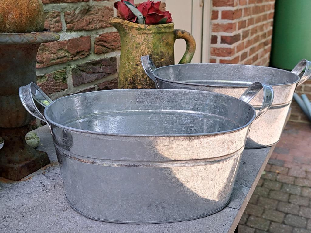 Zinken Bloembakjes, Ophalen, Nieuw, Balkon