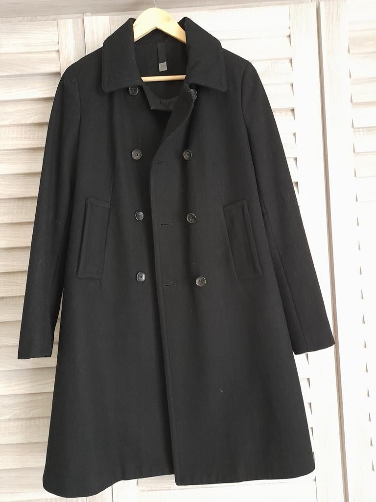 Zwarte stoffen jas/merk Mango/nieuw, Kleding | Dames, Jassen | Winter, Ophalen, Zo goed als nieuw