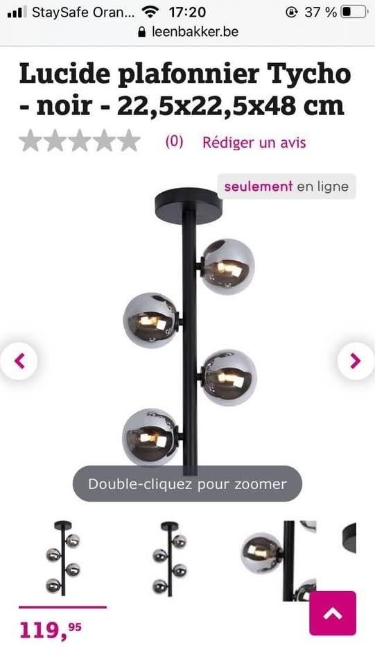 lampe suspension, Enlèvement ou Envoi, Neuf, Verre, Moins de 50 cm