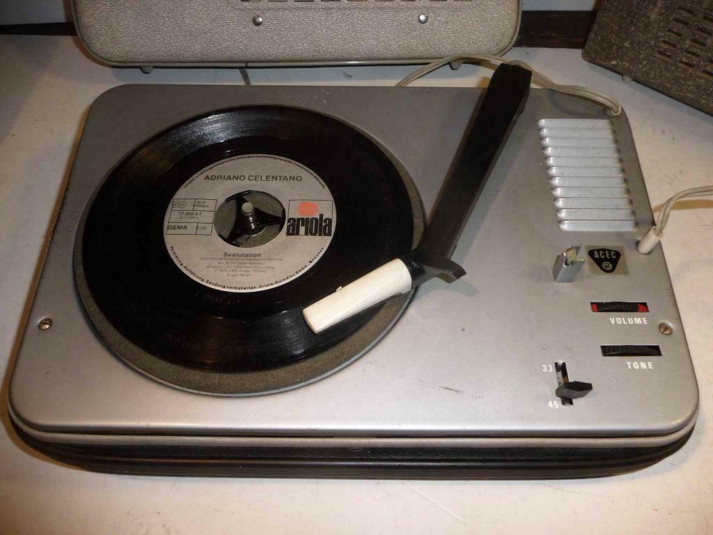 ACEC platenspeler PHILIPS vintage 5704 draaitafel met buizen, Ophalen of Verzenden, Gebruikt, Platenspeler, Philips