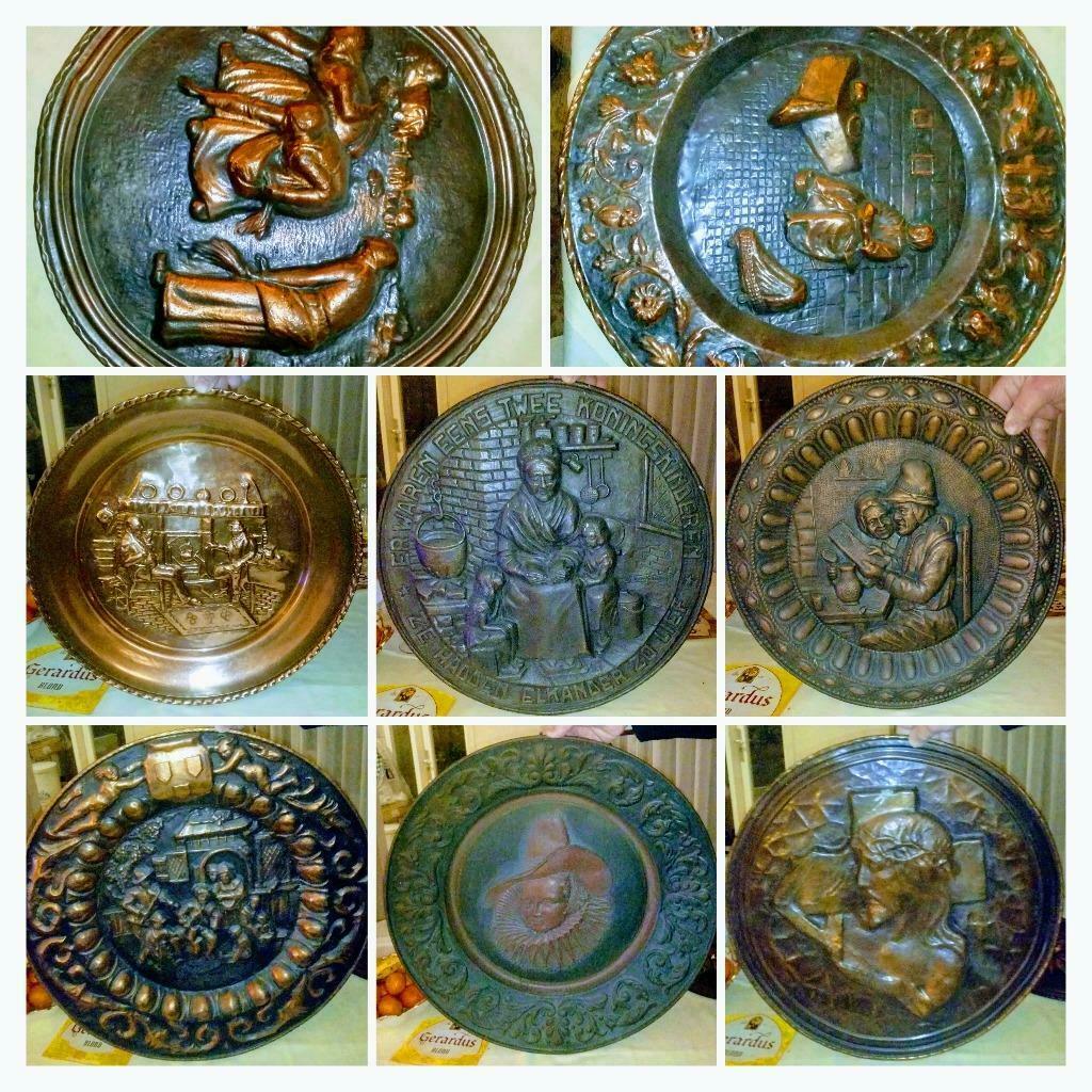Wandborden /stuk roodkoper div. met tafereel vanaf 25eur/s, Antiek en Kunst, Antiek | Brons en Koper, Ophalen of Verzenden, Koper