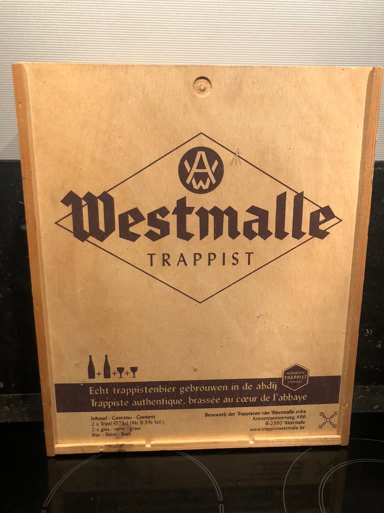 westmalle trappist KISTJE, Verzamelen, Biermerken, Ophalen of Verzenden, Gebruikt, Overige typen, Overige merken