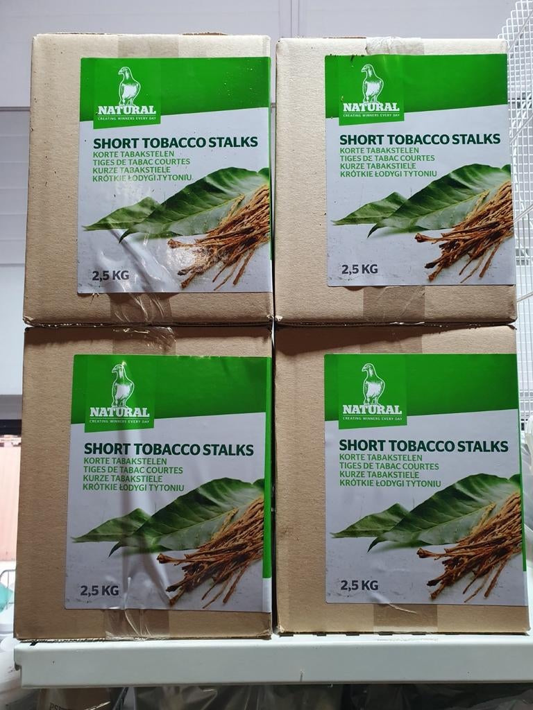 Tabaksstengels 2,5 Kg ( Natuurlijk ) Duiven, Ophalen