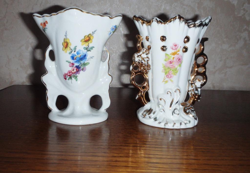 2 kleine vaasjes / per stuk te koop, Ophalen of Verzenden, Zo goed als nieuw, Aardewerk of Porselein, Minder dan 50 cm