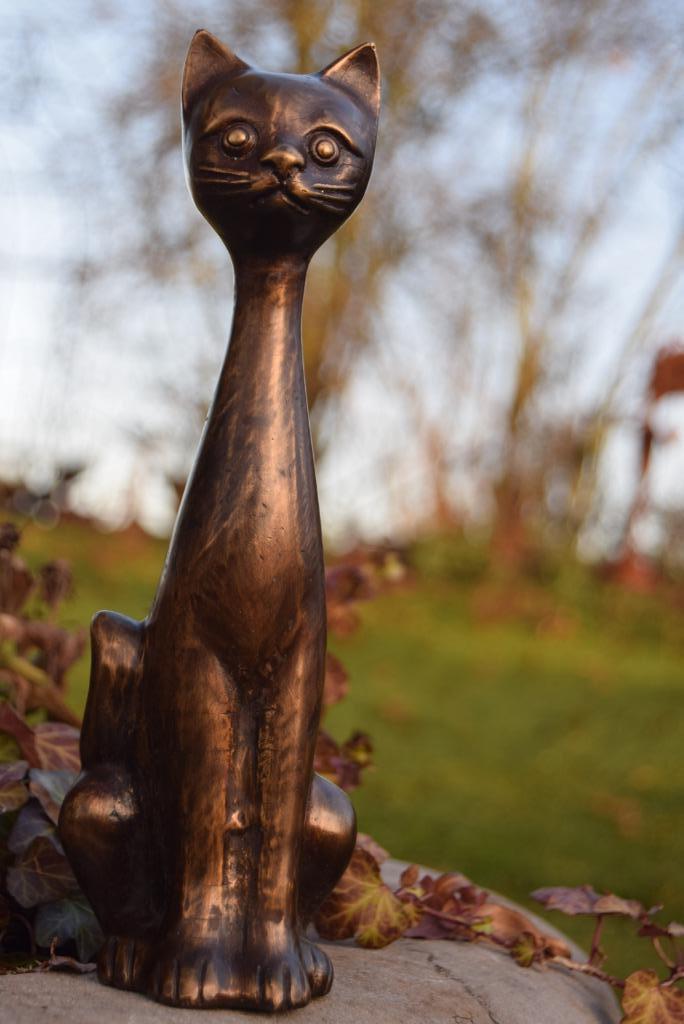 Bronzen beeld (de kat met lange nek), Ophalen of Verzenden, Brons