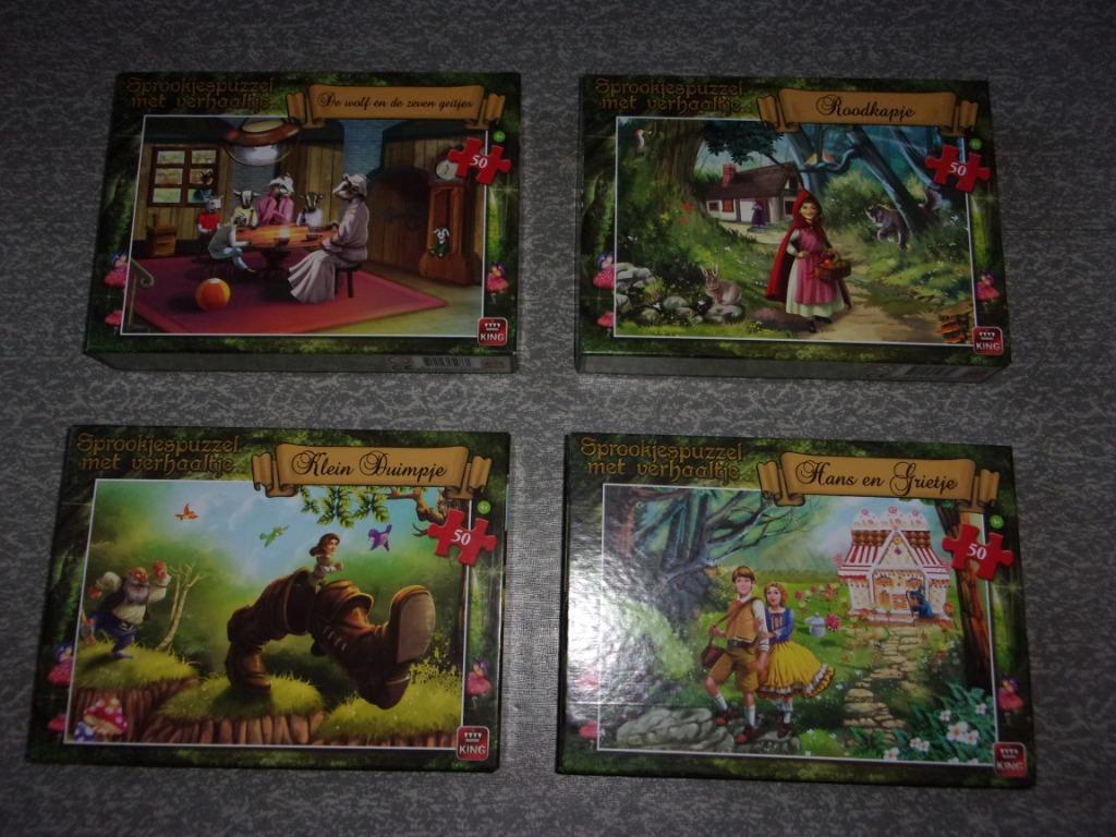 4 heel mooie kinder puzzels. 50 stukjes. (NIEUWSTAAT), Ophalen of Verzenden, 10 tot 50 stukjes, Nieuw, 4 tot 6 jaar