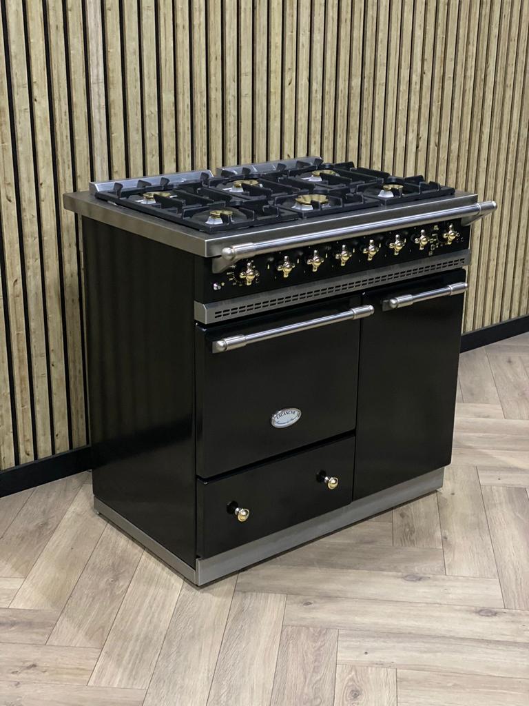 Prachtig Luxe Lacanche Fornuis 90cm 6 pits Gas, Ophalen of Verzenden, Zo goed als nieuw, Grill, Elektrisch