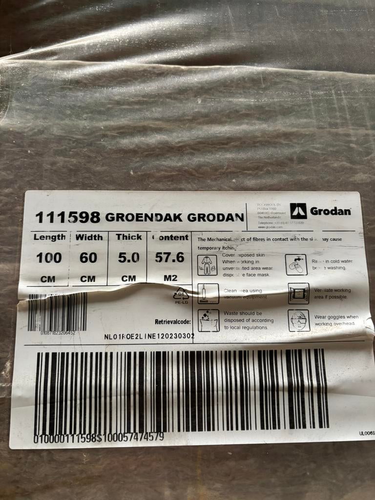 Grodan groendak-platen / steenwolmatten / substraatplaten, Ophalen of Verzenden, Nieuw